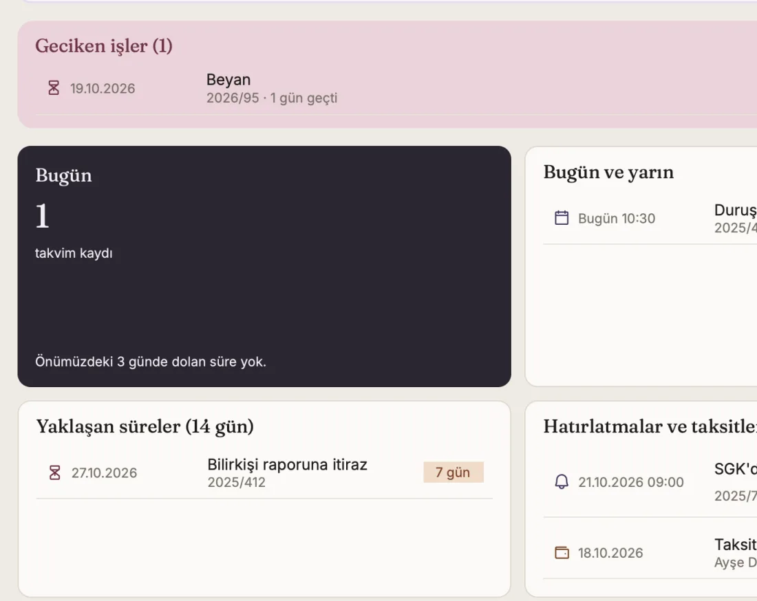Bugün ekranı